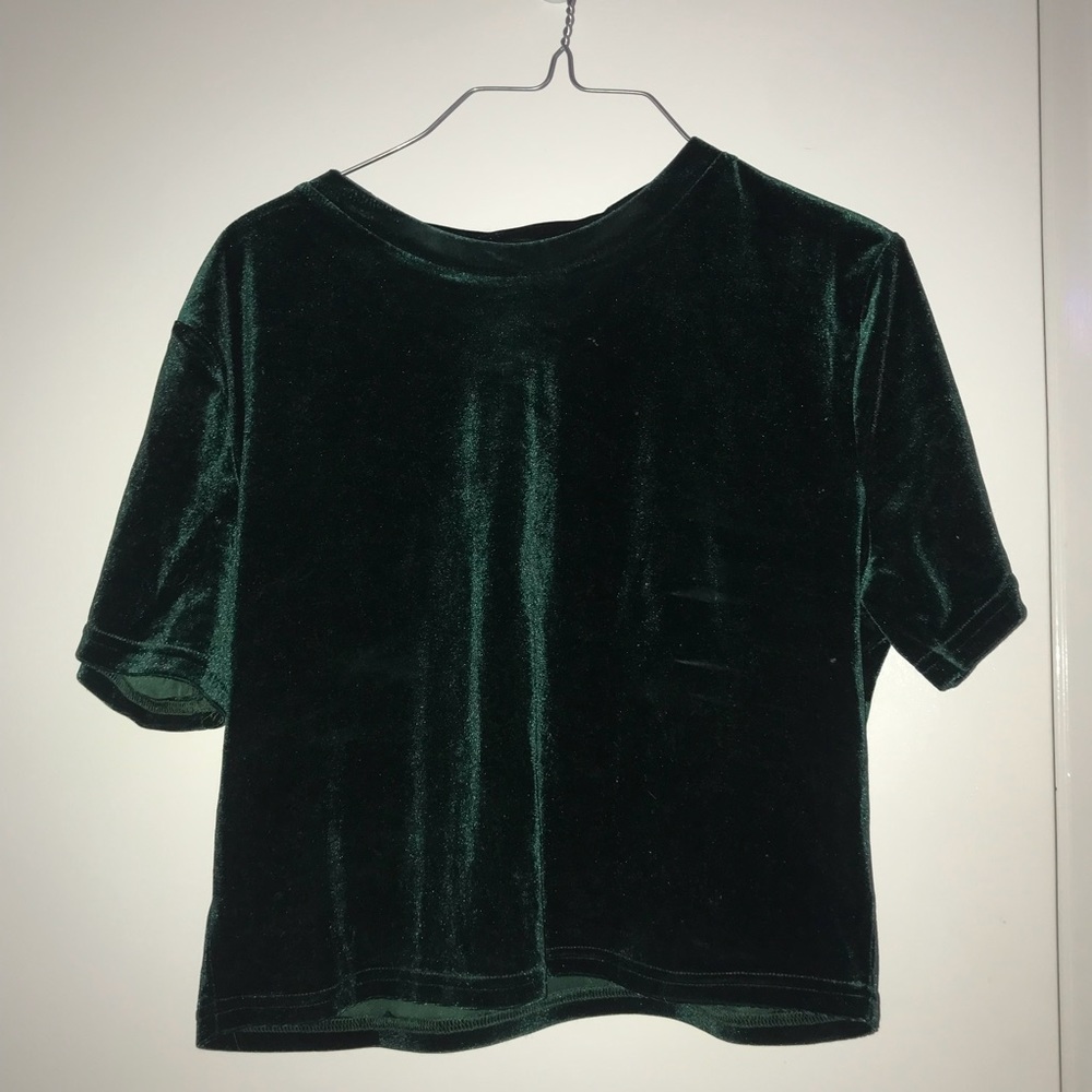 Dark Green Crop Top